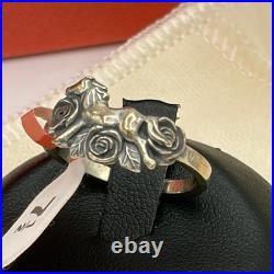 James Avery Horse And Roses Sterling Silver Women's Ring Retired Size 7.5 NIB