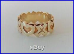 James Avery Hugs and Kisses 14k gold Ring Size 4 Retired