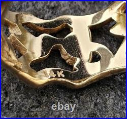 James Avery Hummingbird Eternity Band Ring 14k Yellow Gold Retired 5.9g sz 7.5