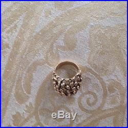 James Avery Jewelry, BEADED DOME RING, GOLD, Excellent Condition, Retired