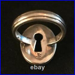 James Avery Journeys Keyhole Ring Bronze & Sterling Silver Retired Size 5.75