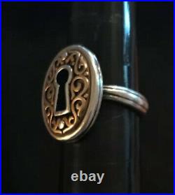 James Avery Journeys Keyhole Ring Bronze & Sterling Silver Retired Size 5.75