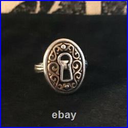 James Avery Journeys Keyhole Ring Bronze & Sterling Silver Retired Size 5.75