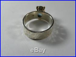 James Avery Julietta 14k Gold Sterling Silver 925 Ring Size 6.5 Blue Topaz