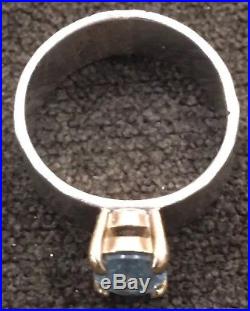 James Avery Julietta 14k Gold Sterling Silver 925 Ring Size 7 Blue Topaz
