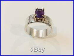 James Avery Julietta Ring with Amethyst in 14k Gold & Sterling Silver size 7