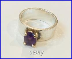 James Avery Julietta Ring with Amethyst in 14k Gold & Sterling Silver size 7