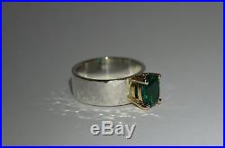 James Avery Julietta Ring with Emerald in 14k Gold and Sterling Silver