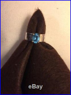 James Avery Juliette Blue Topaz Size 6 Ring