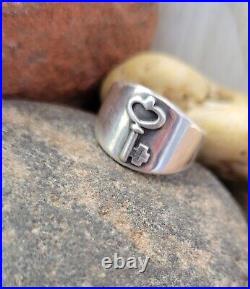 James Avery Key/Heart Ring Size 7 Fits Smaller