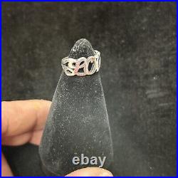 James Avery LOVE Script Ring, Retired Size 5. Good Condition