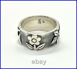 James Avery La Primavera Ring Dove and Flower Size 7 Band Rare Retired Vintage