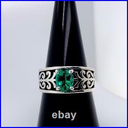 James Avery Lab Emerald Sterling Silver Adoree Ring (DG7147855) James Avery Lab Emerald Sterling Silver Adoree Ring (DG7147855)