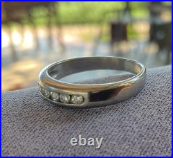James Avery Ladies 18K WG 5 Diamond Channel Wedding Band Debra Ring size 5.75