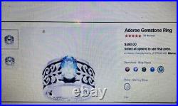 James Avery Ladies 925 Sterling Silver Adoree Blue Topaz Gemstone Ring 6.25
