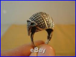 James Avery Large ARMADILLO Dome STERLING SILVER Ring Sz 6.5 NICE