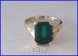 James Avery Large Emerald Ring 14K Yellow Gold Size 5