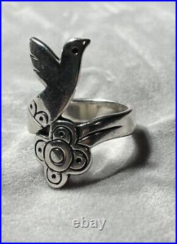 James Avery Limited Edition 60 Yr. Anniversary Rare La Paloma Bird Ring Size 7