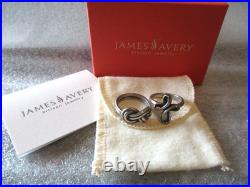 James Avery Love Knot (retired) + Eternal Ribbon Cross Sterling Silver Rings (2)