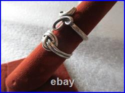 James Avery Love Knot (retired) + Eternal Ribbon Cross Sterling Silver Rings (2)