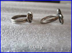 James Avery Love Knot (retired) + Eternal Ribbon Cross Sterling Silver Rings (2)
