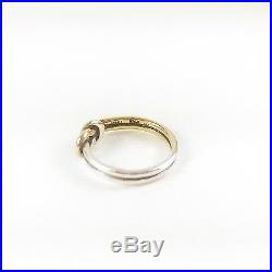 James Avery Lover's Knot Ring 14k Gold & Sterling Silver Size 6 RARE RETIRED