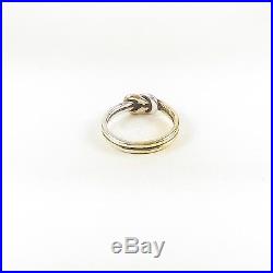 James Avery Lover's Knot Ring 14k Gold & Sterling Silver Size 6 RARE RETIRED