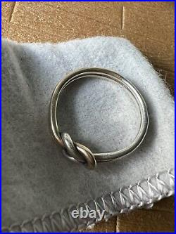 James Avery Lovers Knot Ring Retired Size 8, 14kt & 925
