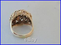 James Avery Margarita Daisy Flower Large Dome Ring 14k gold Ring Size 6