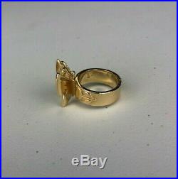 James Avery Mariposa Butterfly Ring 14K Yellow Gold Size 7, 12.6 grams Retired