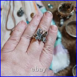 James Avery Mariposa Sterling silver ring retired size 10