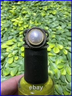 James Avery Marjan Gemstone Ring, Size 10 With 10mm Half Round Cultured Pearl