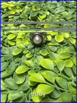 James Avery Marjan Gemstone Ring, Size 10 With 10mm Half Round Cultured Pearl