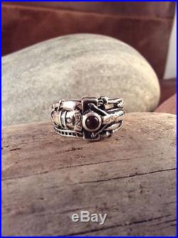James Avery Martin Luther Garnet/ Passion Christ Ring Sz 8.75 Rare Retired