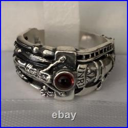 James Avery Martin Luther Sterling Silver 925 Garnet Ring