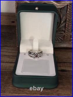 James Avery Martin Luther Sterling Silver 925 Garnet Ring