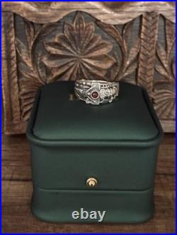 James Avery Martin Luther Sterling Silver 925 Garnet Ring