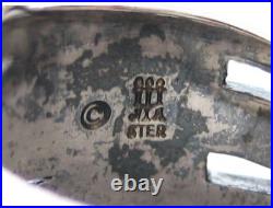 James Avery Martin Luther Wedding Ring in Sterling Silver Sz 7 Garnet