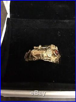 James Avery Mens 14K Gold Martin Luther Ring Size 8 Discontinued and RARE