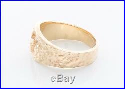 James Avery Mens 14k Yellow Gold Textured Raised Crosslet Ring(NO RESERVE)
