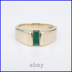 James Avery Meridian Birthstone Ring Lab Emerald 14k Gold Size 6 Retired RG4045