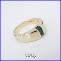 James Avery Meridian Birthstone Ring Lab Emerald 14k Gold Size 6 Retired RG4045