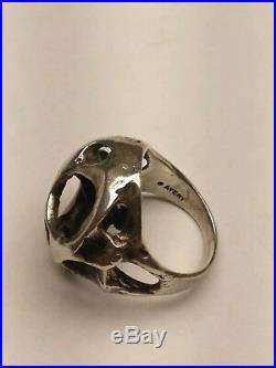 James Avery. Meteorite Moonrock Ring. 925 Size 7.5. Retired, Rare! (19004053)