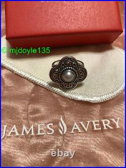 James Avery Milano Cultured Pearl Beaded Ring 9 HTF Retired L@@K