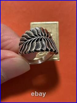 James Avery Mimosa Leaf Sterling Silver Ring Rare Retired Design