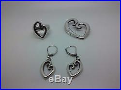 James Avery Mother's Love Set with Pendant, Earrings Lever Backs and Ring Size 6