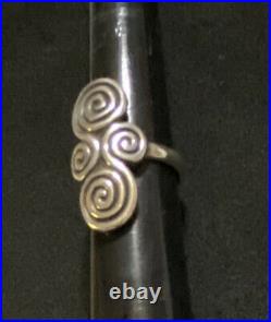 James Avery Mycenaean Scroll Ring Sterling Silver Retired Rare Size 7
