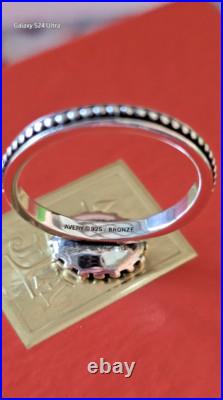 James Avery NEW Retired Sterling Silver withbronze Heart, Radiant Heart Ring 7.5