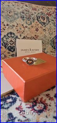 James Avery NEW Retired Sterling Silver withbronze Heart, Radiant Heart Ring 7.5