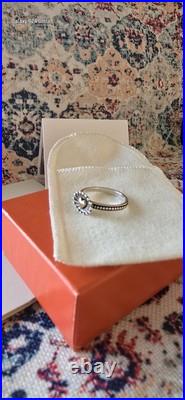 James Avery NEW Retired Sterling Silver withbronze Heart, Radiant Heart Ring 7.5
